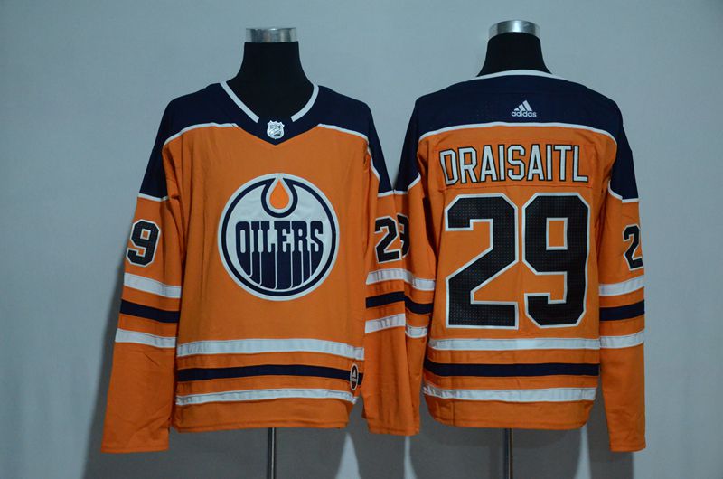 Men 2017 NHL Edmonton Oilers #29 Draisaitl orange Adidas jersey->calgary flames->NHL Jersey